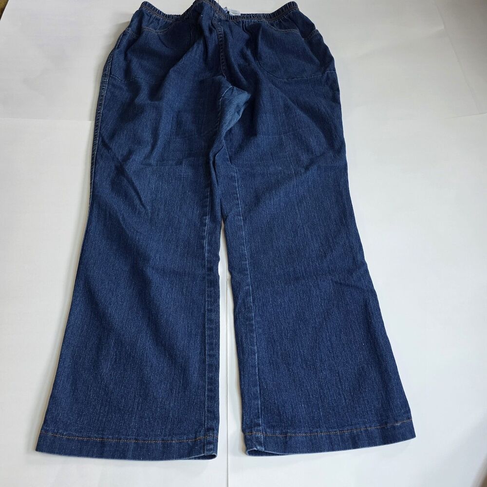 JMS Bootcut High Rise Jeans Womens Plus Sz 2x Medium Wash Elastic Waist Pull On